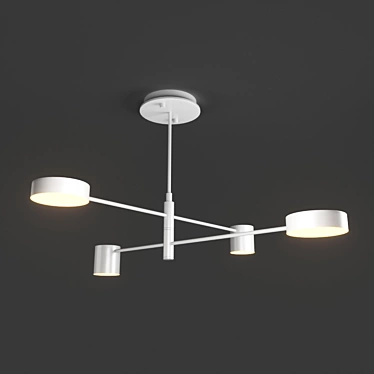 Modern White Pendant Light 3D model image 1 