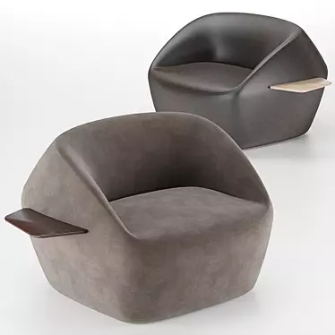 Sleek Jinx Lounge Chair 3D model image 1 