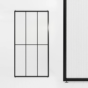 Modern Glass Partition: Versatile and Customizable 3D model image 1 