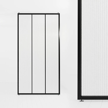 Sleek Glass Partition 3D model image 1 