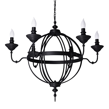 Elegant Castle Chandelier 3D model image 1 