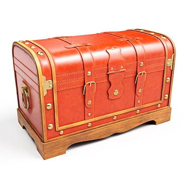 Elegant Leather Chest 3D model image 1 