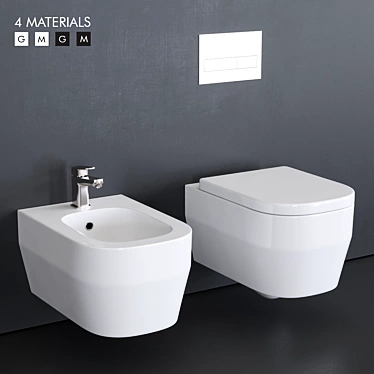 Modern Olympia Wall-Hung WC 3D model image 1 