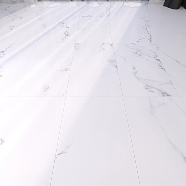 Classic Calacatta White Marble Floor Set 3D model image 1 