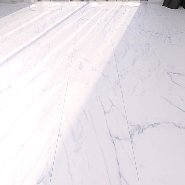 Carrara White Marble Floor Set 3D model image 1 