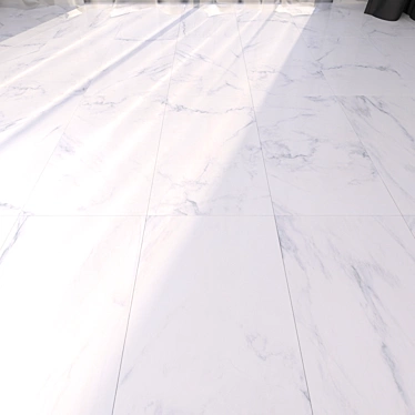 Classic Carrara White Marble Floor Set 3D model image 1 