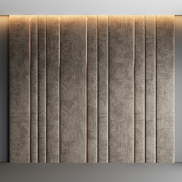 Cozy Beige Velvet Wall Panel 3D model image 1 