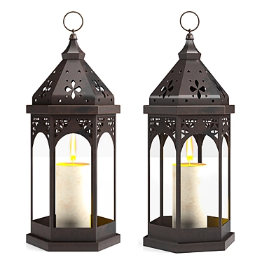 Glowing Oasis: Outdoor Lantern 3D model image 1 