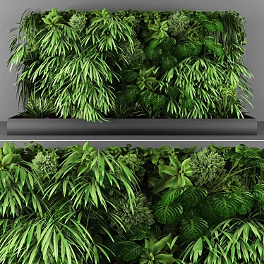 Vertical Green Wall: Creating Living Art 3D model image 1 