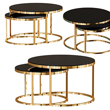 Cosmic Nesting Coffee Tables: Mars Edition 3D model image 1 