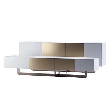 Garda Decor TV Stand & Chest of Drawers 3D model image 1 