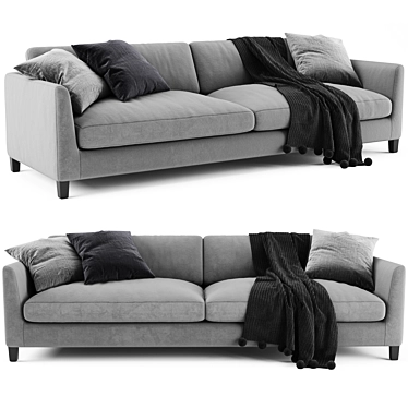 Modern Meridiani Bissè Sofa: Sleek Design & Superior Comfort 3D model image 1 