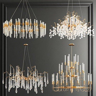  Exquisite Chandelier Collection: A Symphony of Elegance 3D model image 1 