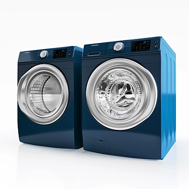 Samsung Front-Load Washer and Dryer: Powerful & Efficient 3D model image 1 