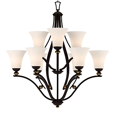 Minka-Lavery Shadowglen 9-Light Chandelier 3D model image 1 