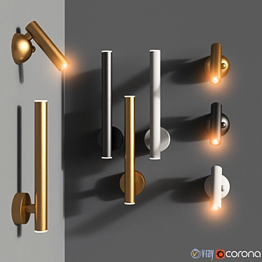 Loya Wall Light Duo - Elegant Illumination 3D model image 1 
