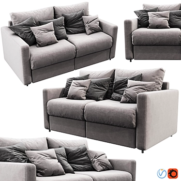 Trendy Italian Freedom Sofa 3D model image 1 