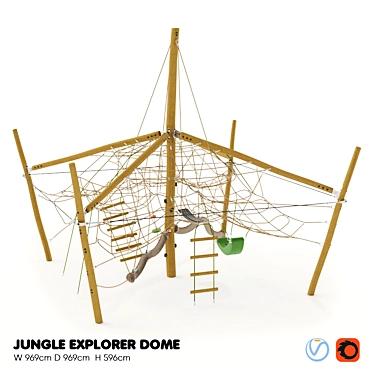 Kompan Jungle Dome Explorer 3D model image 1 