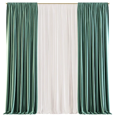 Modern Lightweight Curtain - 573 3D model image 1 