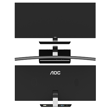 Immersive Gaming Experience: AOC 3583FQ Monitor 3D model image 1 