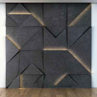 Stylish Wall Panel 18 - Enhance Your Space 3D model image 1 