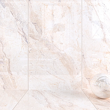 Elena Cream Wall Tiles: Multi-Texture, High Definition 3D Max Render 3D model image 1 