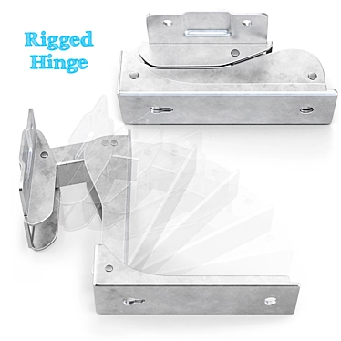 Appliance Hinge: Rugged & Rigged 3D model image 1 