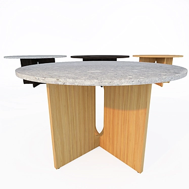 Menu Androgyne Dining Table: Scandinavian Design at its Finest 3D model image 1 