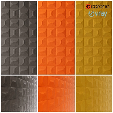 3D Carrelage Textile Wallcovering 3D model image 1 