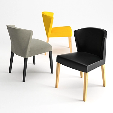 Elegant Valentina Oak Chair 3D model image 1 