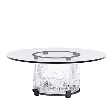 Lalique Lions Crystal Coffee Table 3D model image 1 