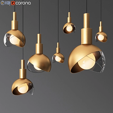 Sleek Calimero Suspension: Luminous Elegance 3D model image 1 