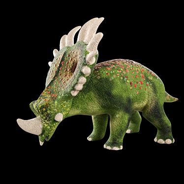 Roaming Styracosaurus Figurine 3D model image 1 