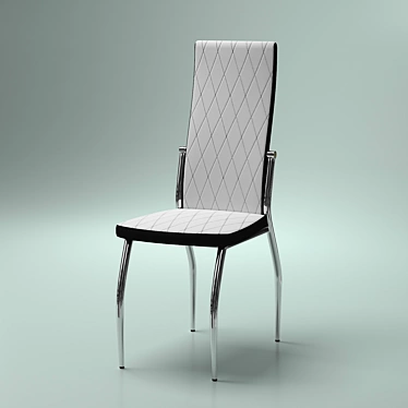 Modern White Kitchen Chair 3D model image 1 