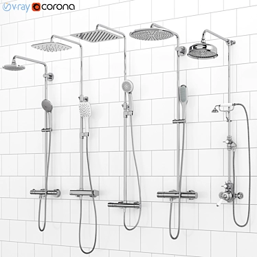 Luxury Shower Systems: Devon Devon | Ravak | GROHE 3D model image 1 