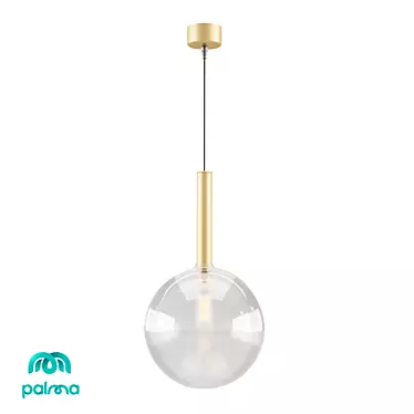 Elegance in Glass: Palma Chandelier 3D model image 1 