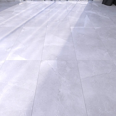 Sleek Grey Marble Floor 3D model image 1 