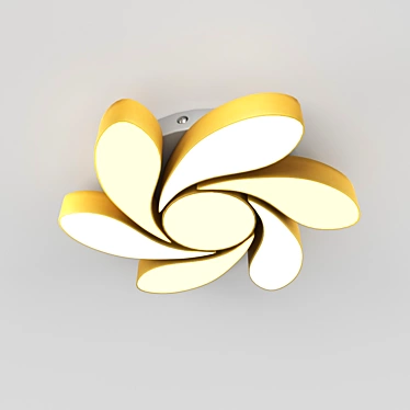 Modern Yellow Metal Ceiling Light 3D model image 1 