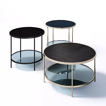 Modern Circular Coffee Table 3D model image 1 