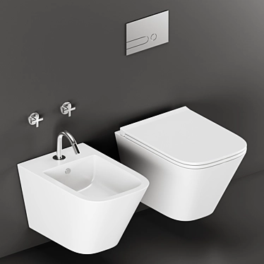 Azzurra Build Toilet & Bidet 3D model image 1 