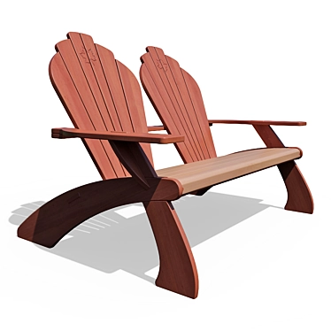 Adirondack Double Chair: Stylish and Spacious 3D model image 1 