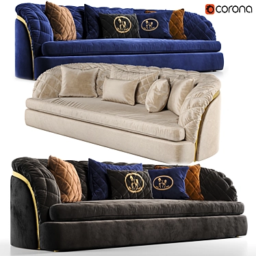 Elegance at its Best: Portofino Cantori Sofa 3D model image 1 