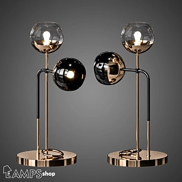 Elegant Conjunction Table Lamp 3D model image 1 