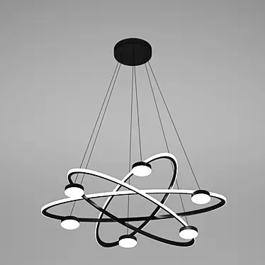 Sleek LED Pendant Lamp 3D model image 1 