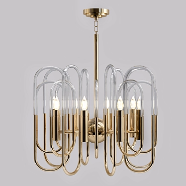 Modern Gold Pendant Light 3D model image 1 