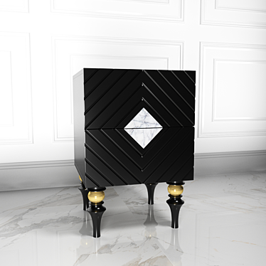 Elegant Ambicioni Lanotti Bedside Table 3D model image 1 