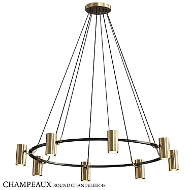 Elegant Round Chandelier - 2013 3D model image 1 