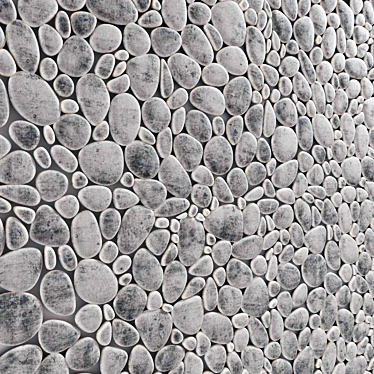 Smooth Pebble Decor: Versatile 3D Texture 3D model image 1 