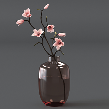 Blooming Magnolia 3D Model 3D model image 1 