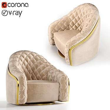 Elegant Cantori Portofino Armchair 3D model image 1 